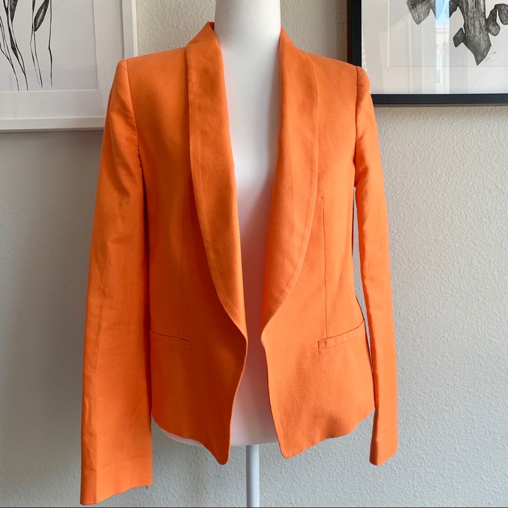 Mango linen suit open front sz:M